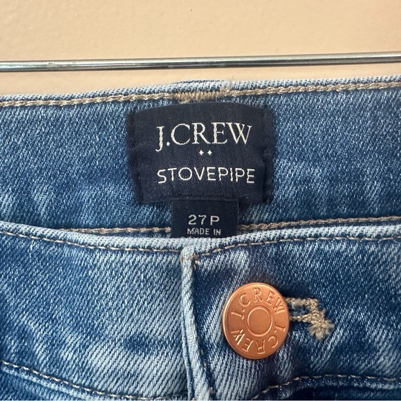 J.Crew Stovepipe Jeans Womens 27P Signature Stretch Medium Wash High Rise - Picture 5 of 7